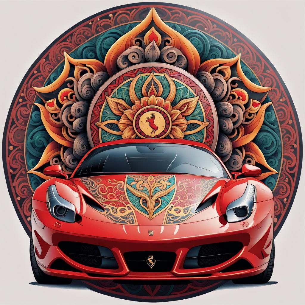 Car with maori tattoos