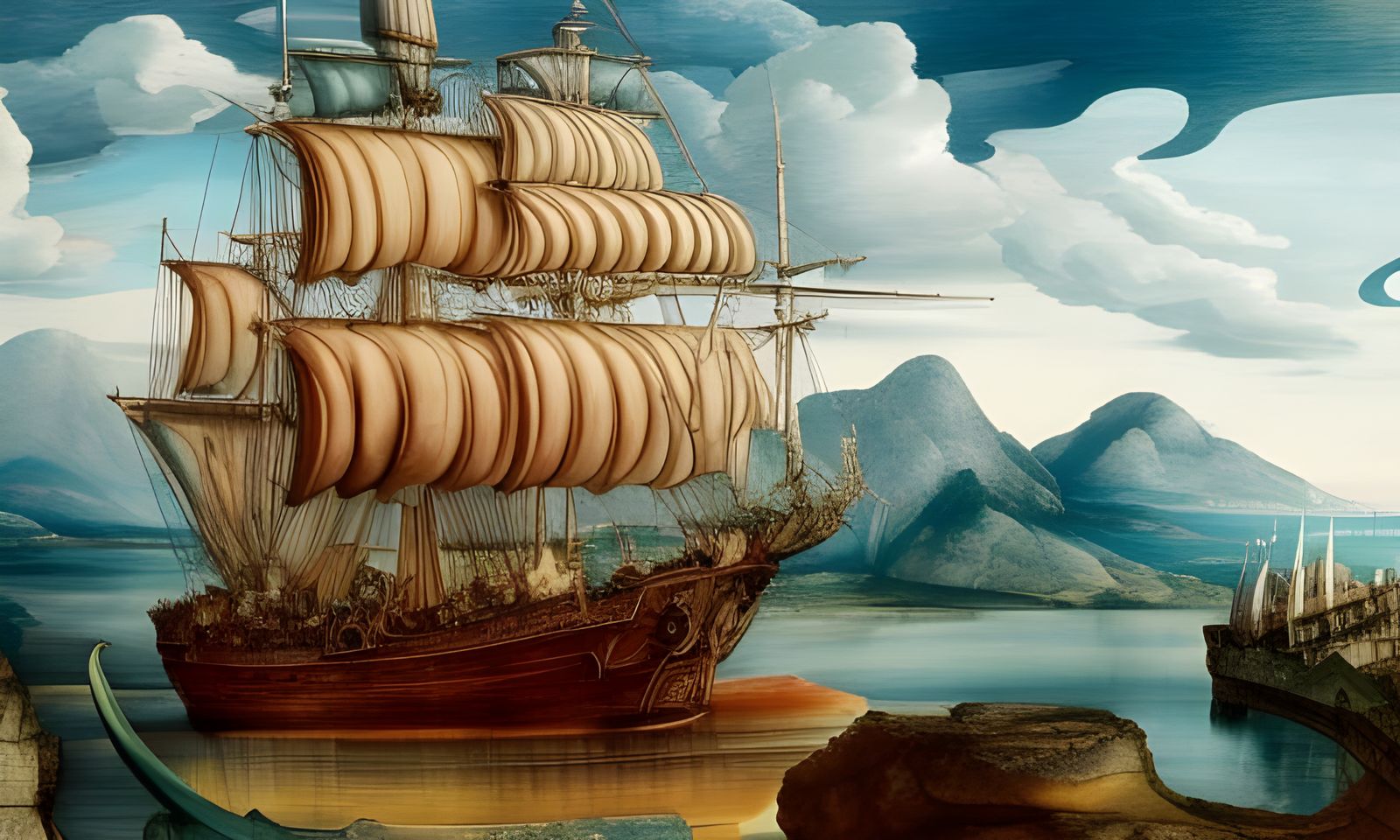 Color Pencil Galleon