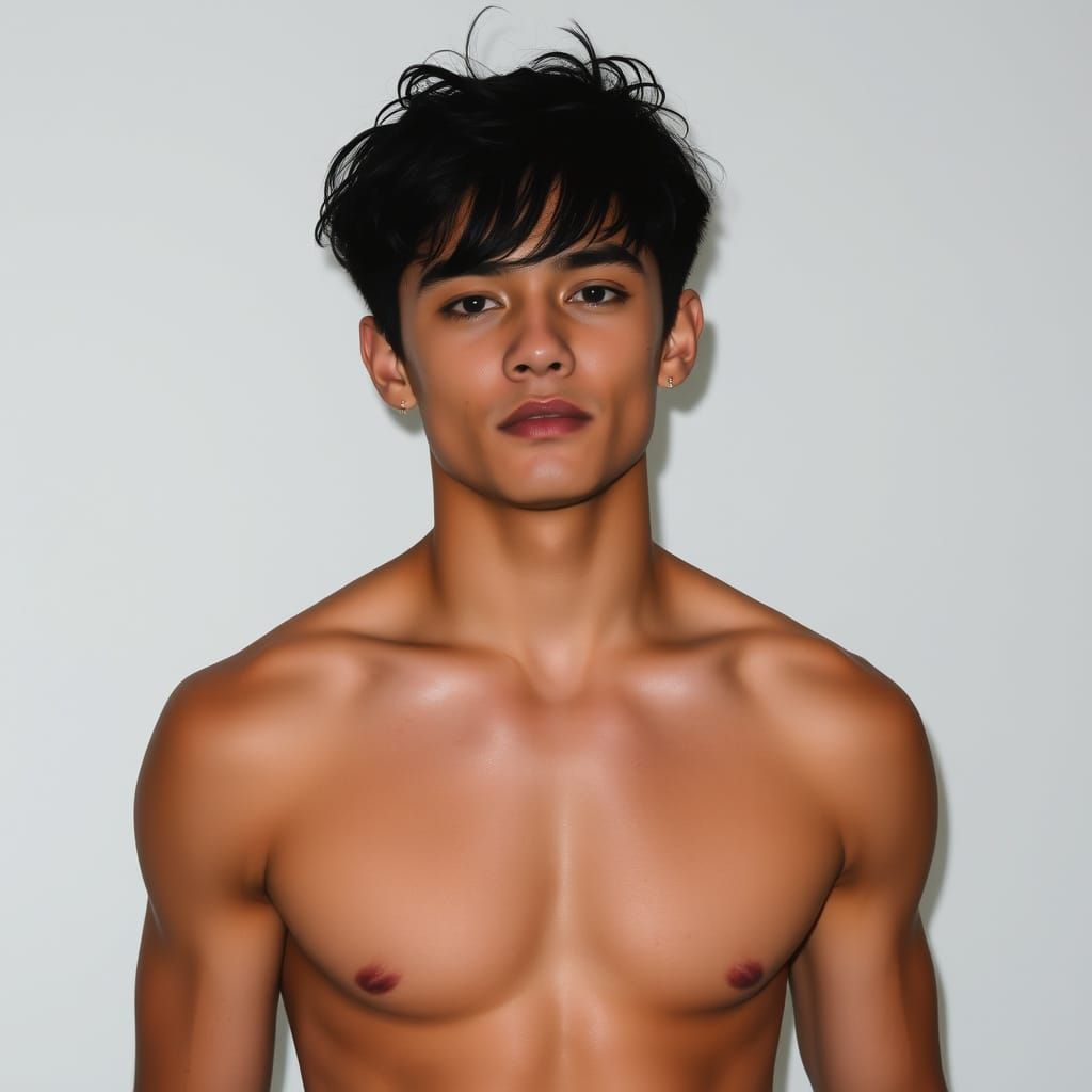 Young Boxer with Pierced Nipples