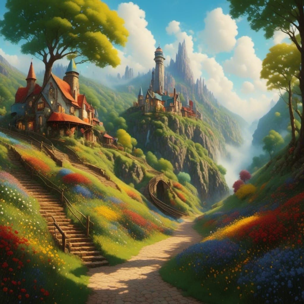 Dreamy Starfall Meadow: An Ethereal Landscape