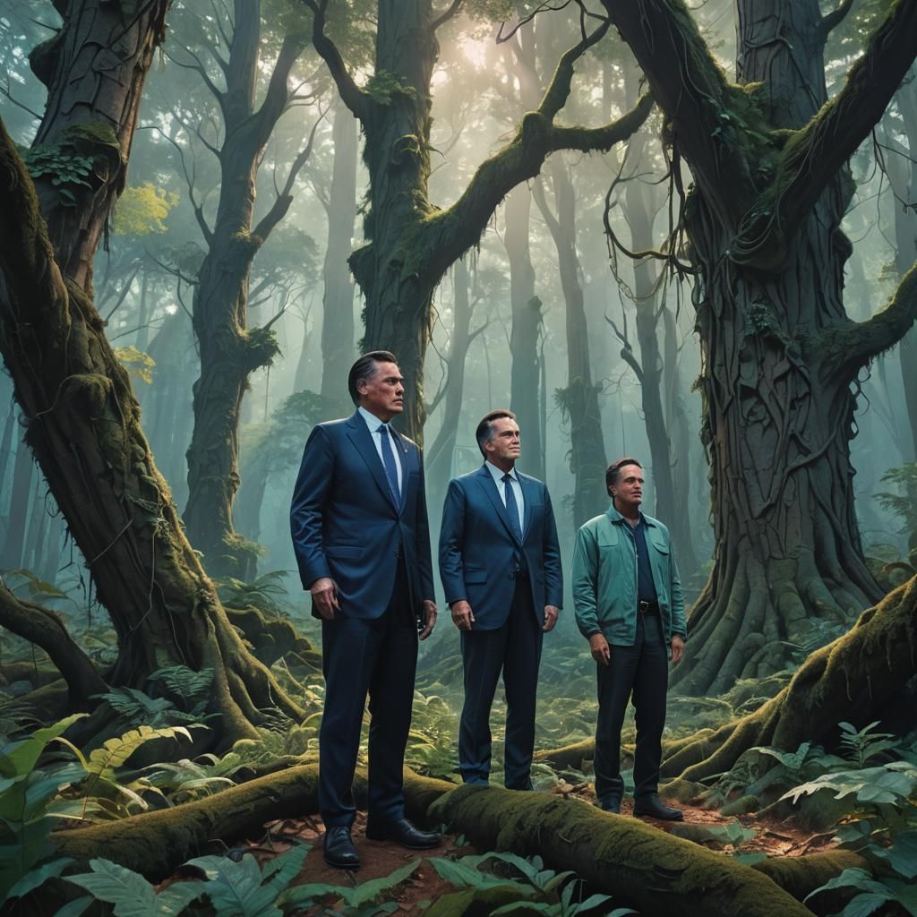 NLE Choppa and Mitt Romney in Mystical Forest