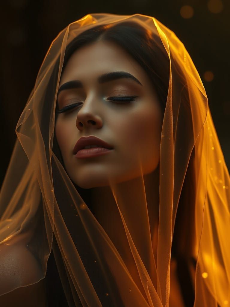 Ethereal Portrait in Golden Light