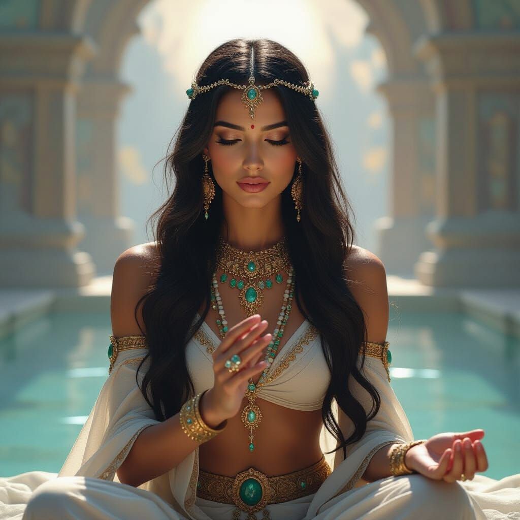 Atlantean Priestess Healing in Ancient Atlantis
