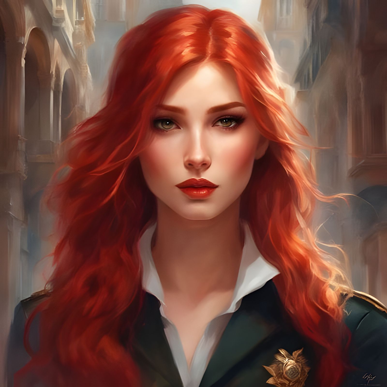 Portrait of a Beautiful Spanish Schoolgirl