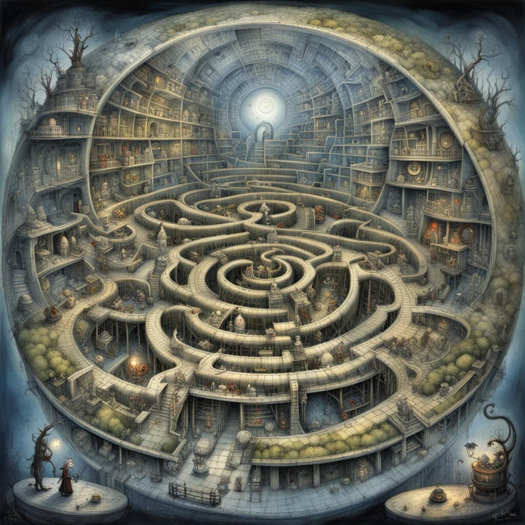 Labyrinth of the Heart: Blueprint-Style Maze