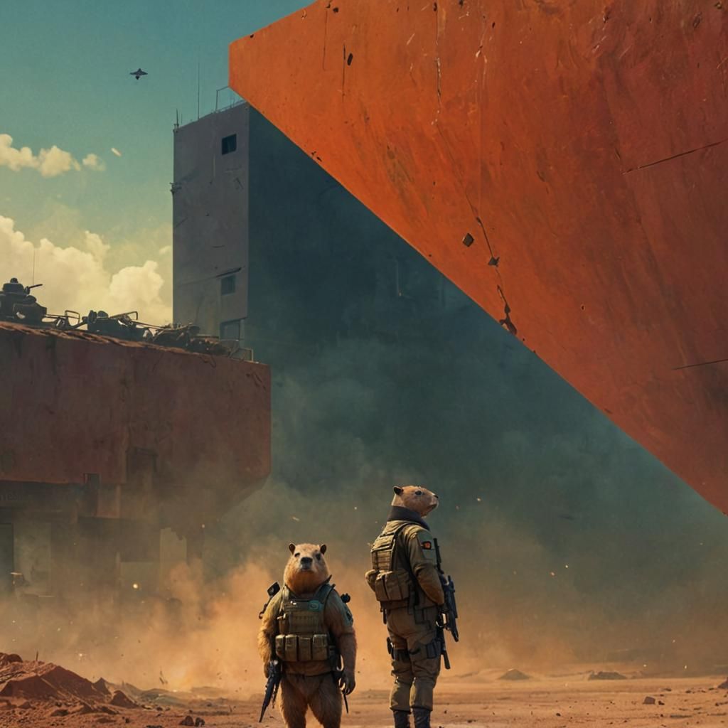 Capybara Military Squad Enters Dystopian World