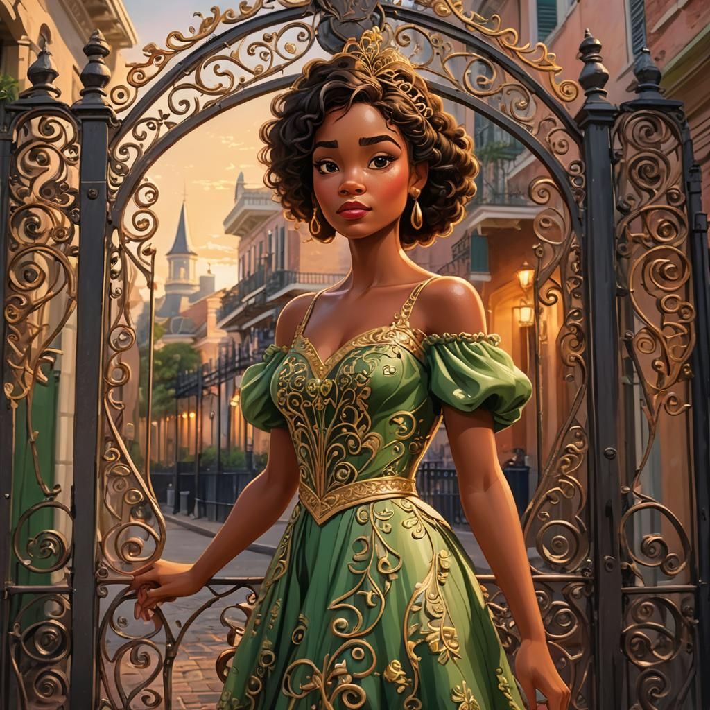 Tiana in New Orleans: A Disney-Inspired Illustration