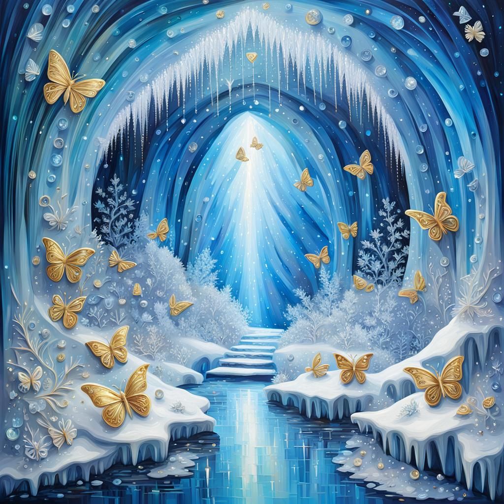 Hidden cave in a magicaö world