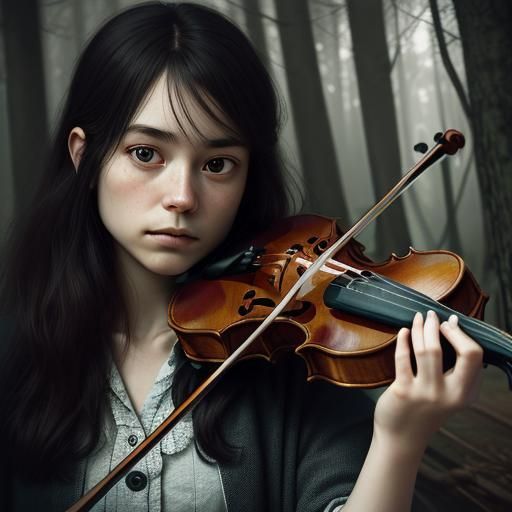 Gleaming Mahogany Violin Close-Up Portrait