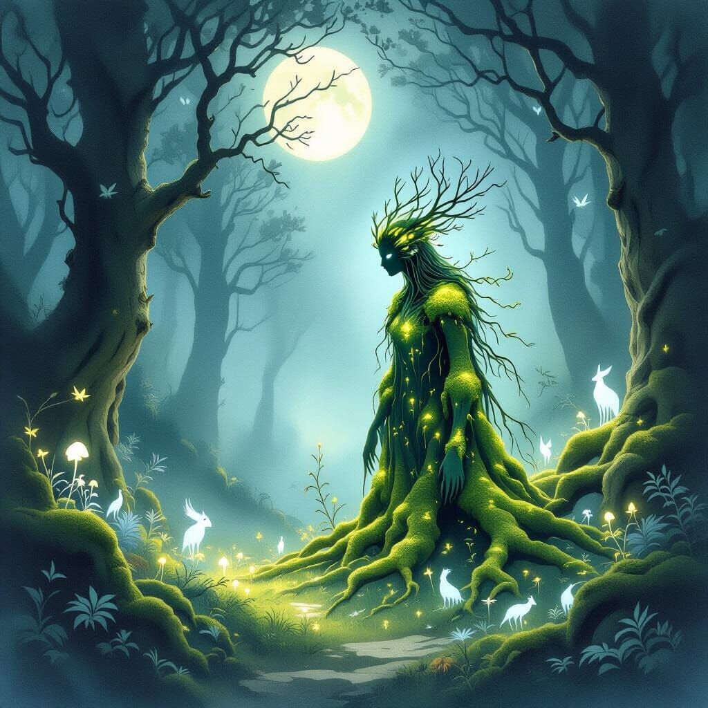 Ethereal Forest Spirit Guards Moonlit Glade