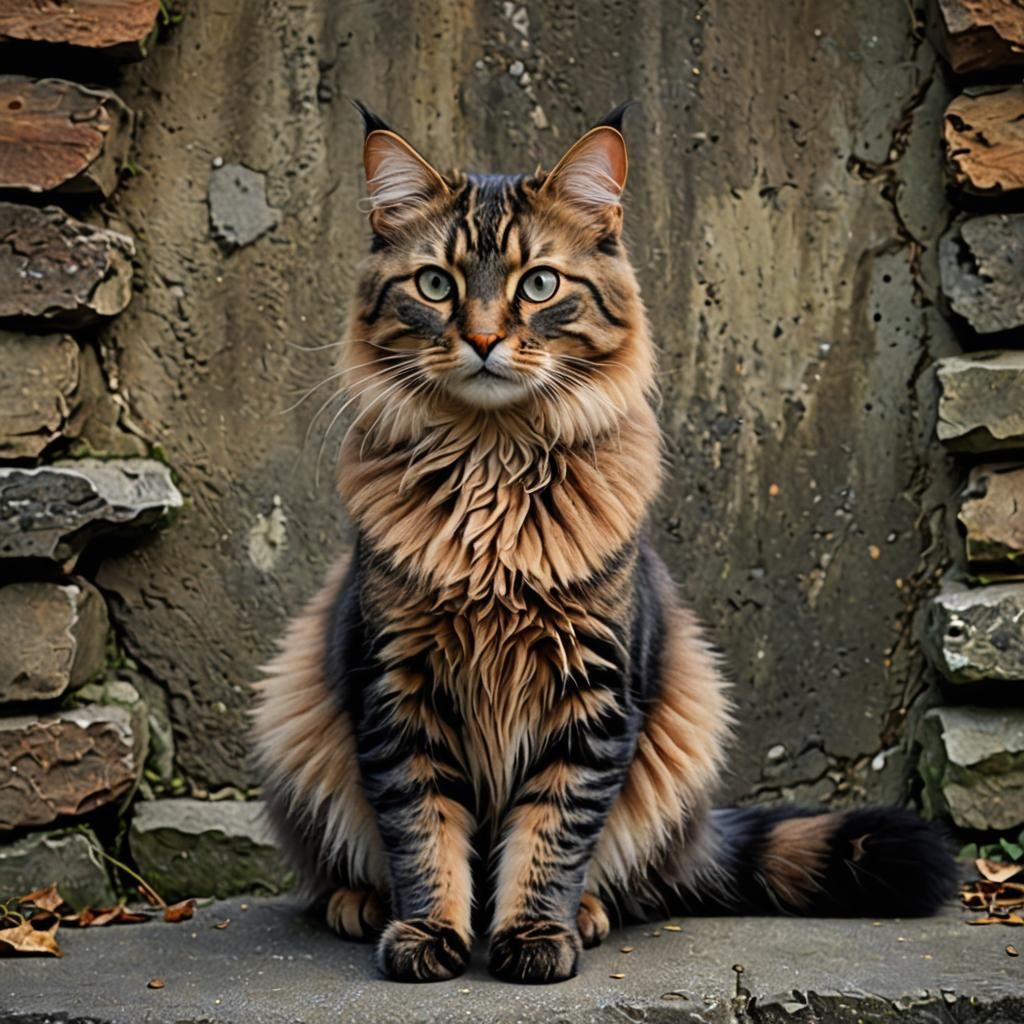 Elegant Feline Portrait: A Beautiful Cat
