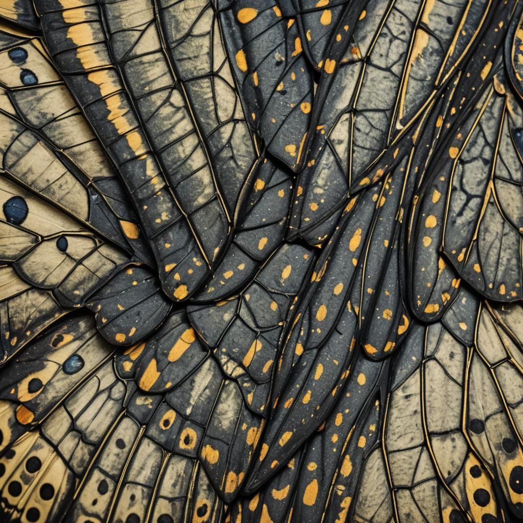 Detailed Mormon Swallowtail Wing Macro Photograph