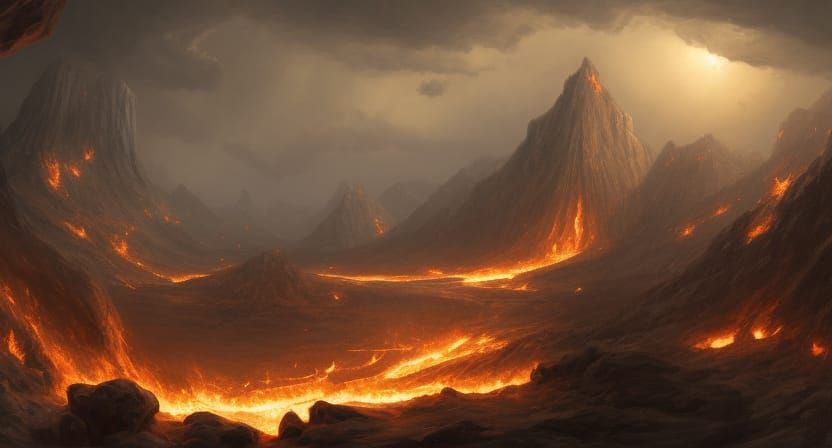 Valley of Hinnom: Detailed Matte Painting