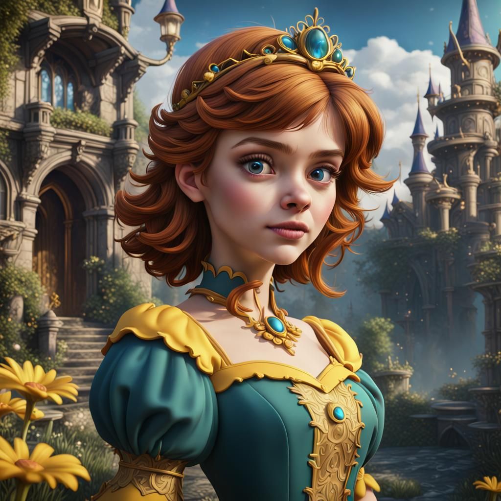 Princess Daisy: Detailed Fantasy Art in Deep Color