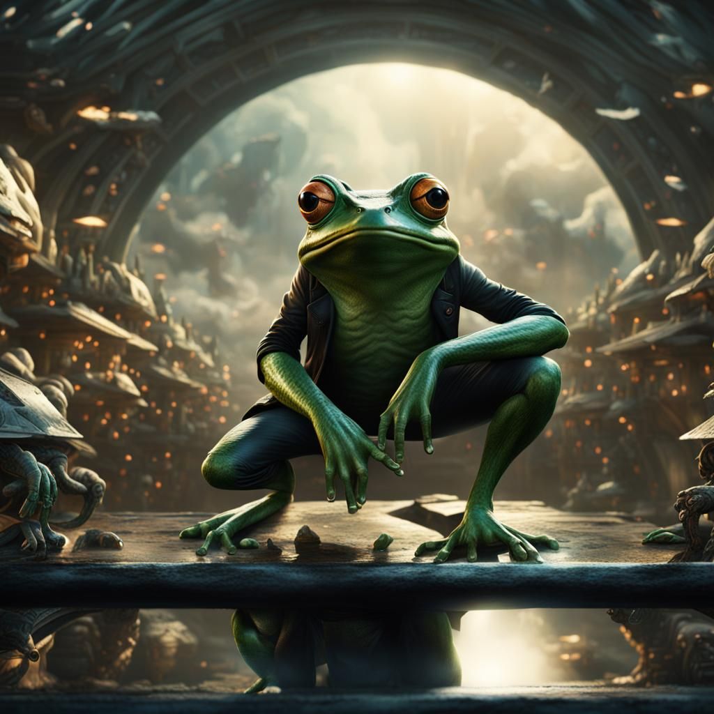 Frog Alien Overlook: Cinematic Digital Matte Painting