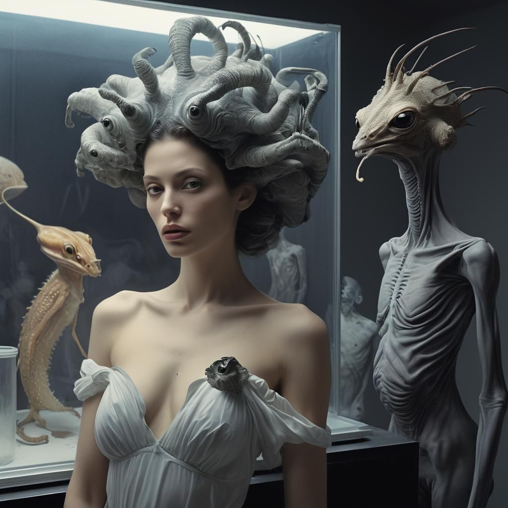 Exotic Portraits in Surreal Laboratory: Hyperrealism