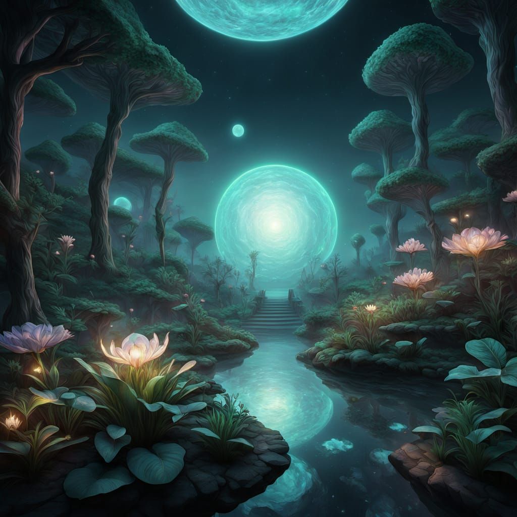 Celestial Gardener Tending a Luminous Soul Garden