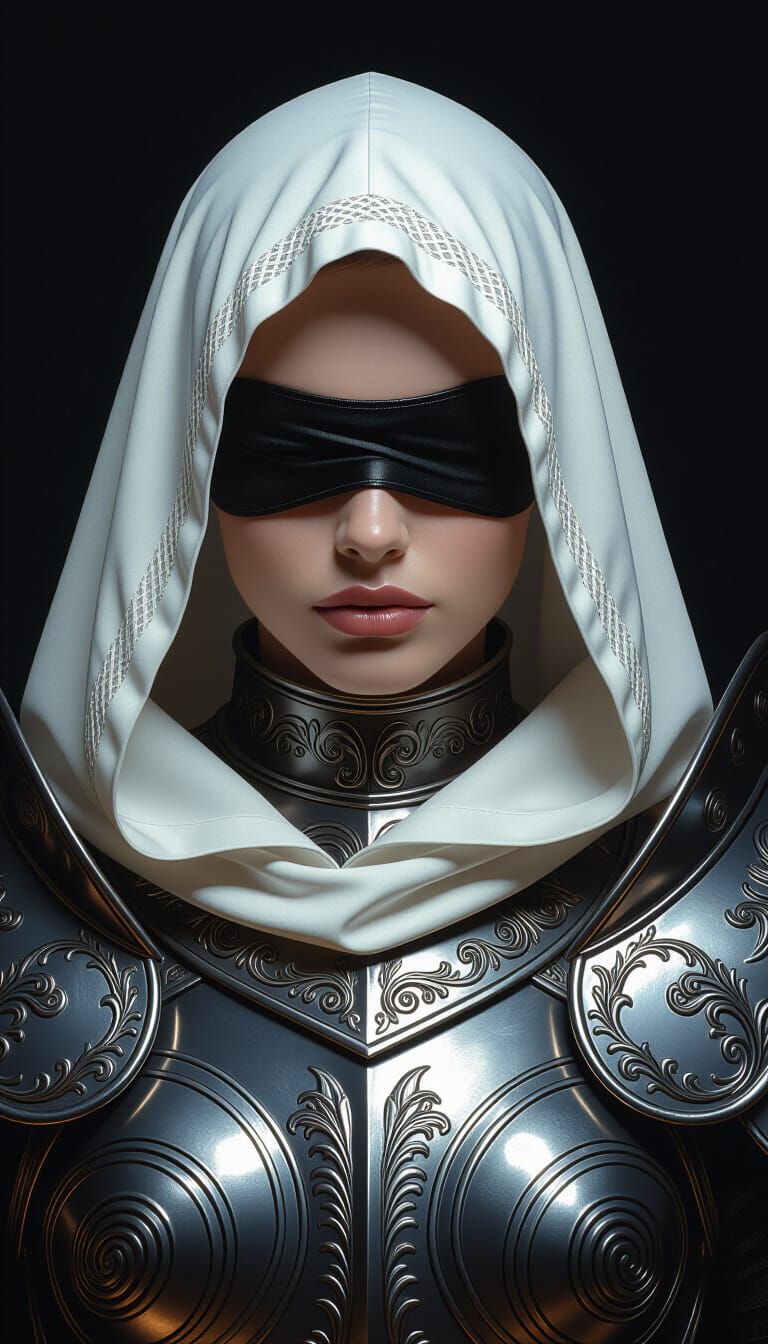 Gothic Knight Portrait in Cinematic Style