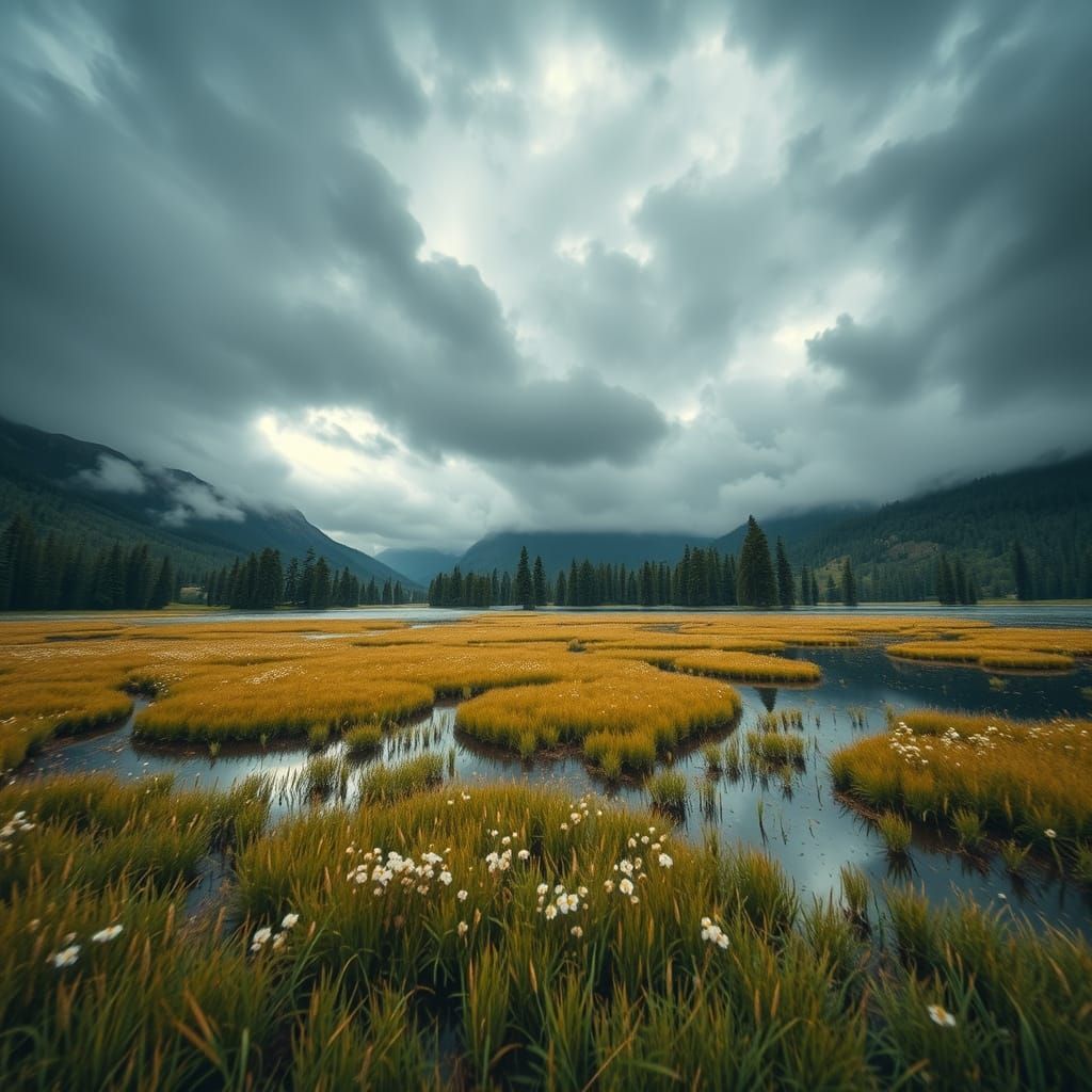 Breathtaking Lake Landscape in Hyperrealistic HDR