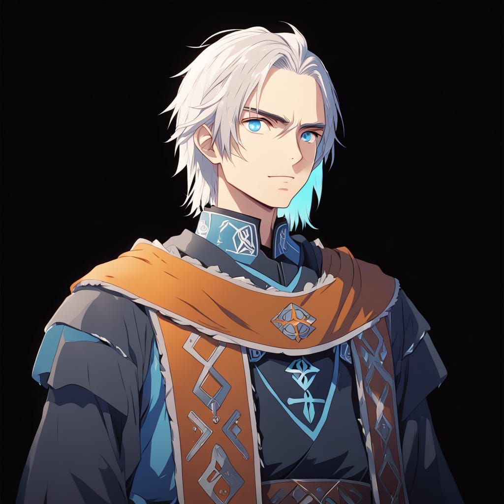 Anime Portrait of Gilbert in Whimsical Field