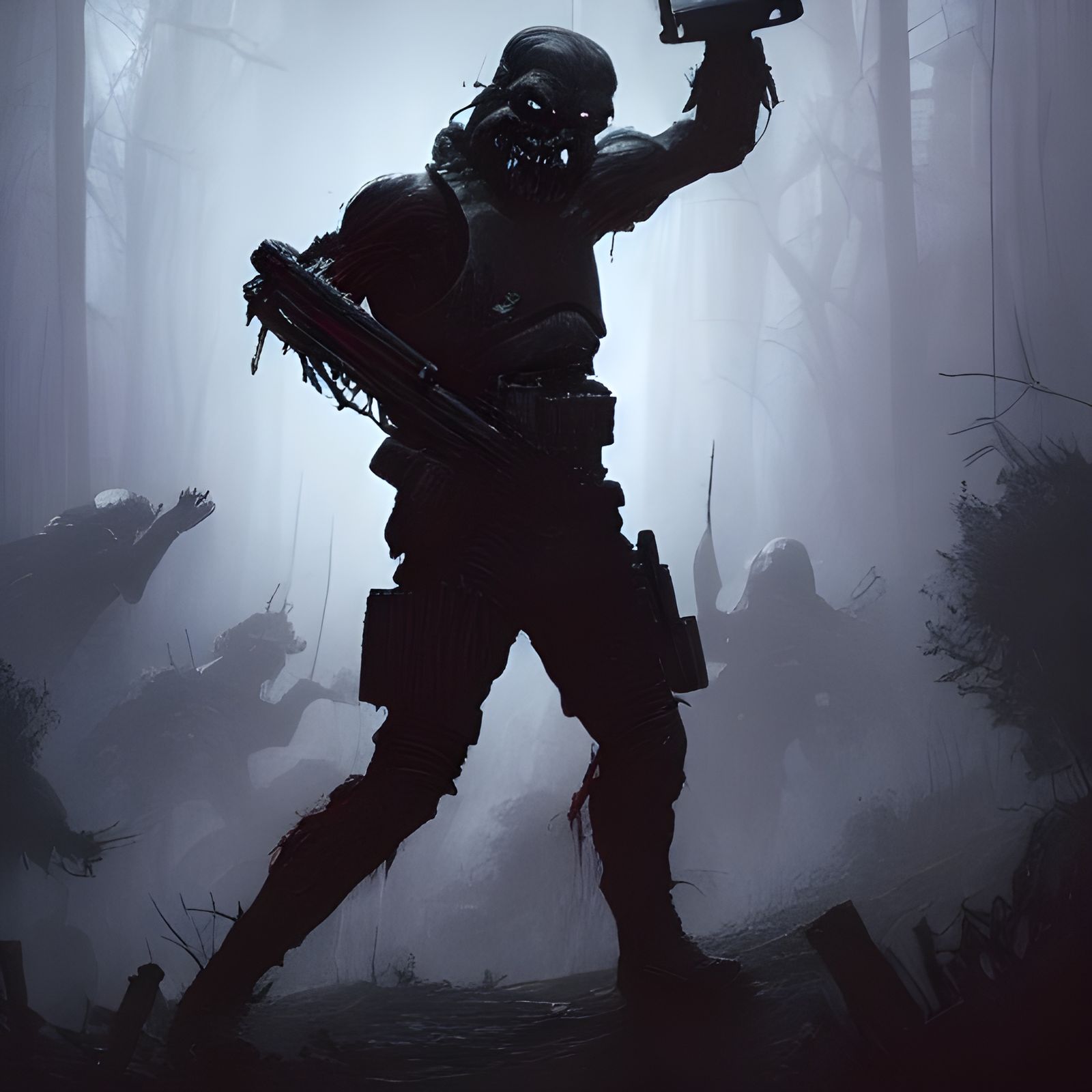 Zombie Stormtrooper in Dark Fantasy Style