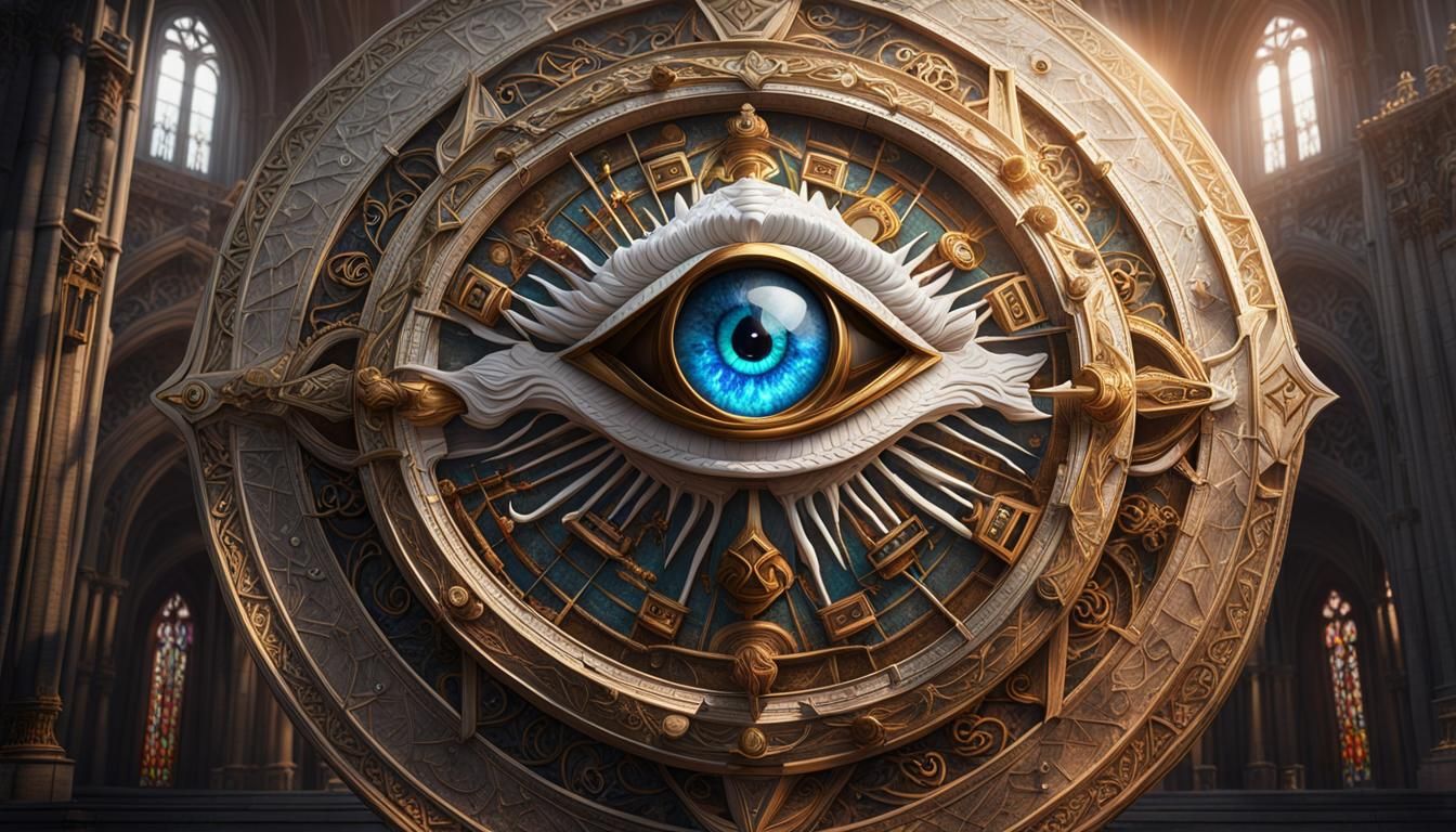 Protective All Seeing Eye Shield: Fantasy Concept Art