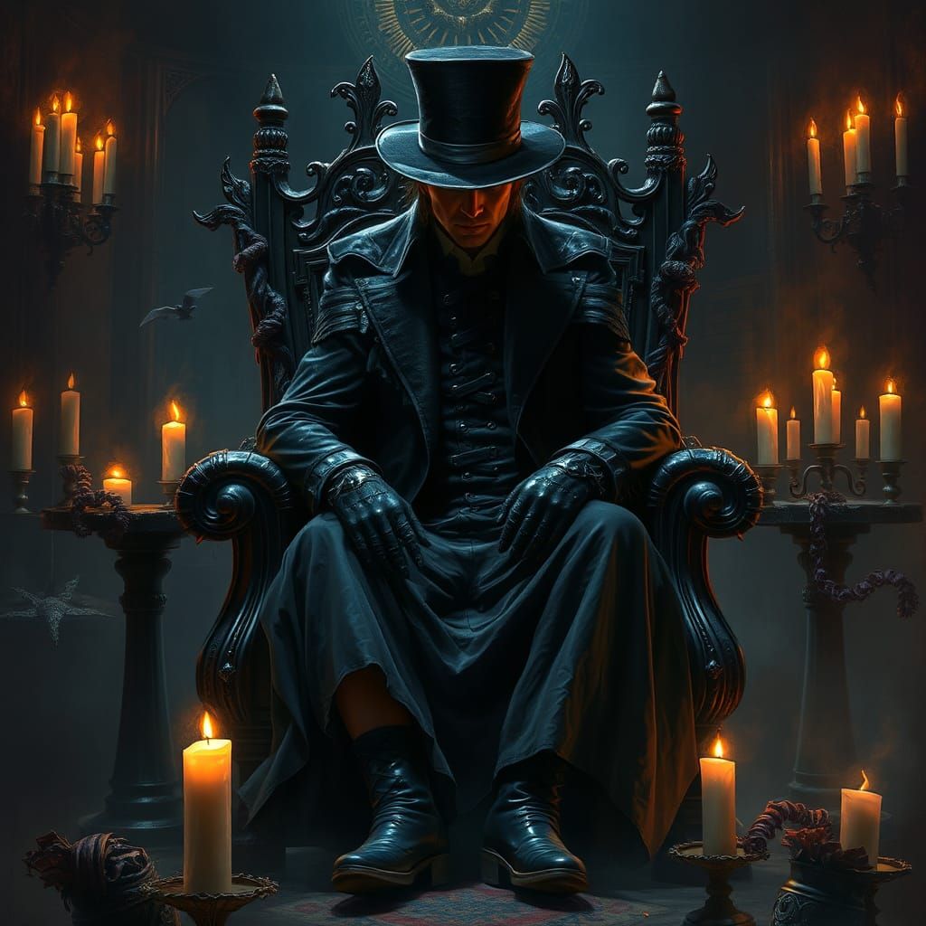 Bloodborne Hunter Portrait in Gothic Chamber