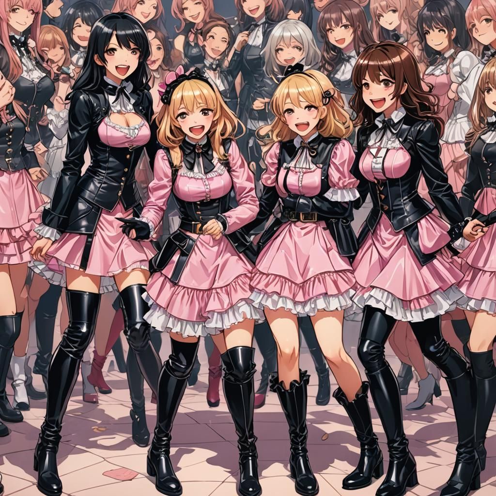 Aristocratic Women in Leather Boots, Anime Style