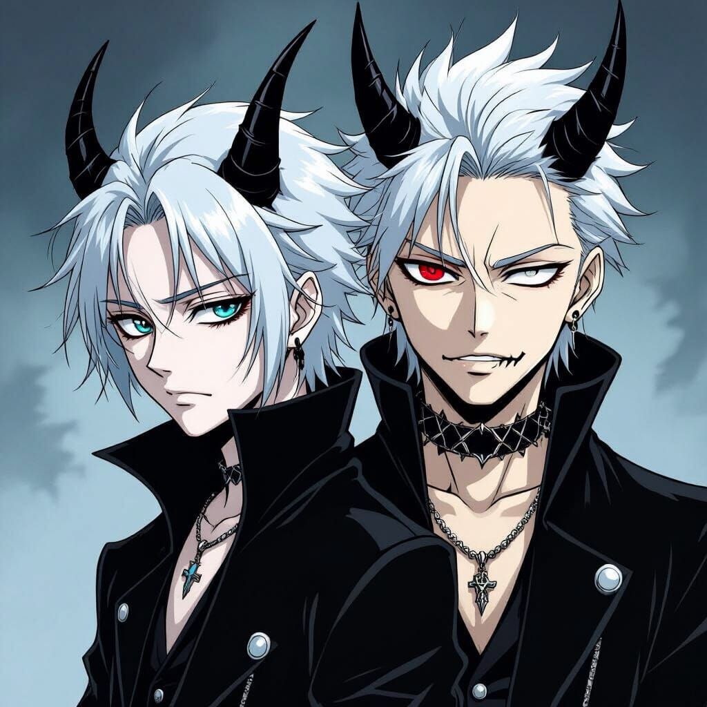 Bleach-Style Twins Bayron & Dayron Gothic Portrait