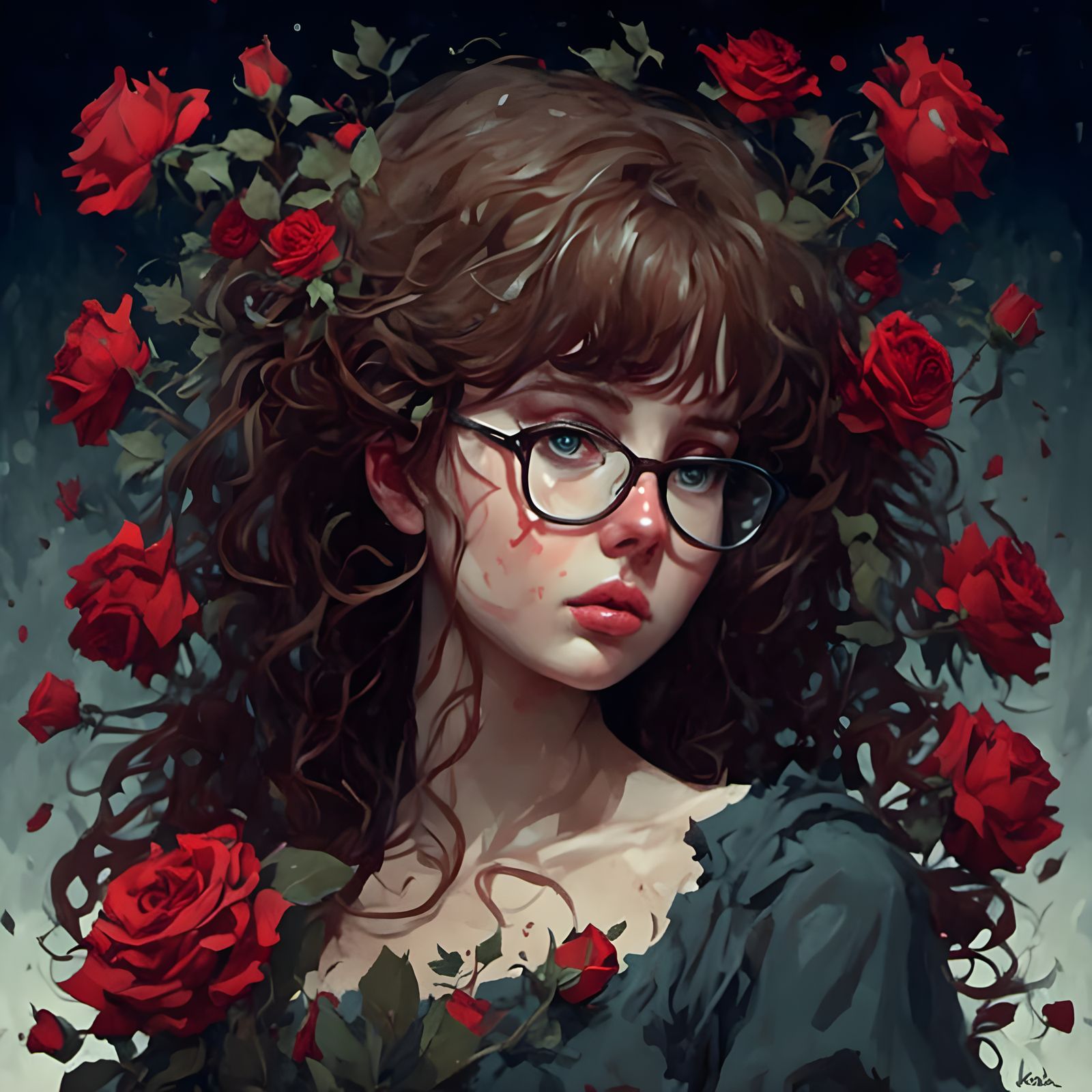 Paper Flowers and a Lonely Gaze