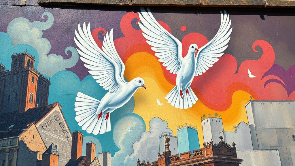 Street Art Graffiti: Doves Come Alive