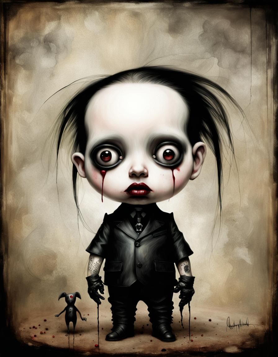 Demonic Cyborg Bear in Volcanic Wonderland: Hyperrealistic P...