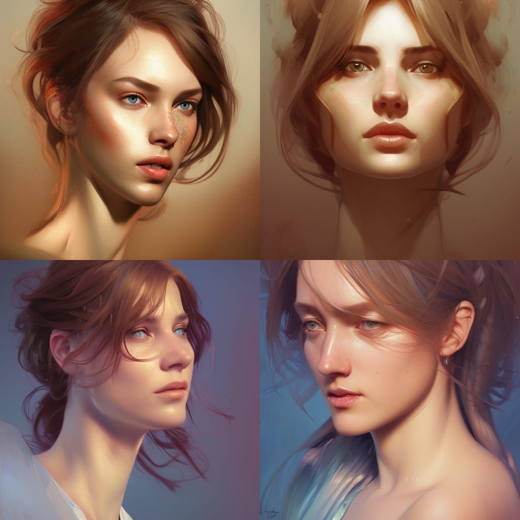 Detailed Portrait of a Swedish Woman in Splash Art