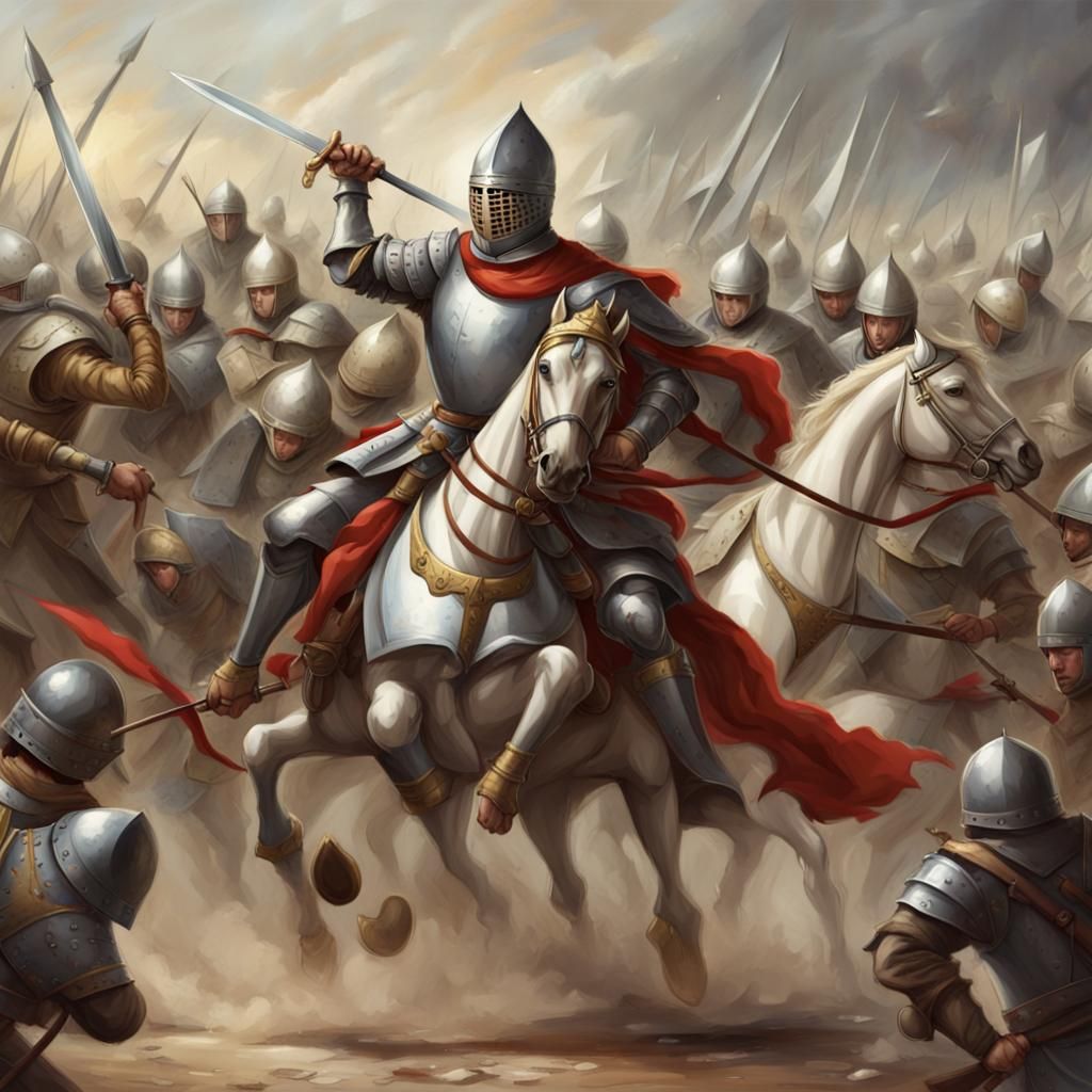 Knight in Shining Armor Battles Seven Soldiers