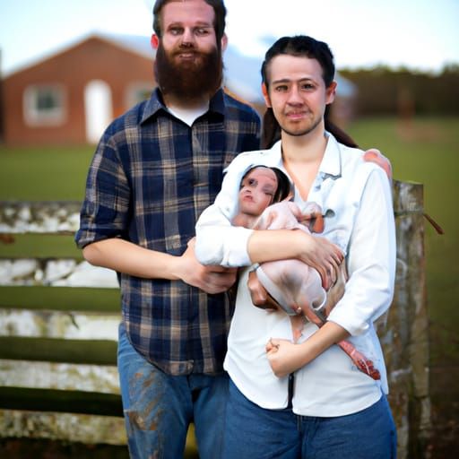 Disturbing Image of Family with Decayed Faces