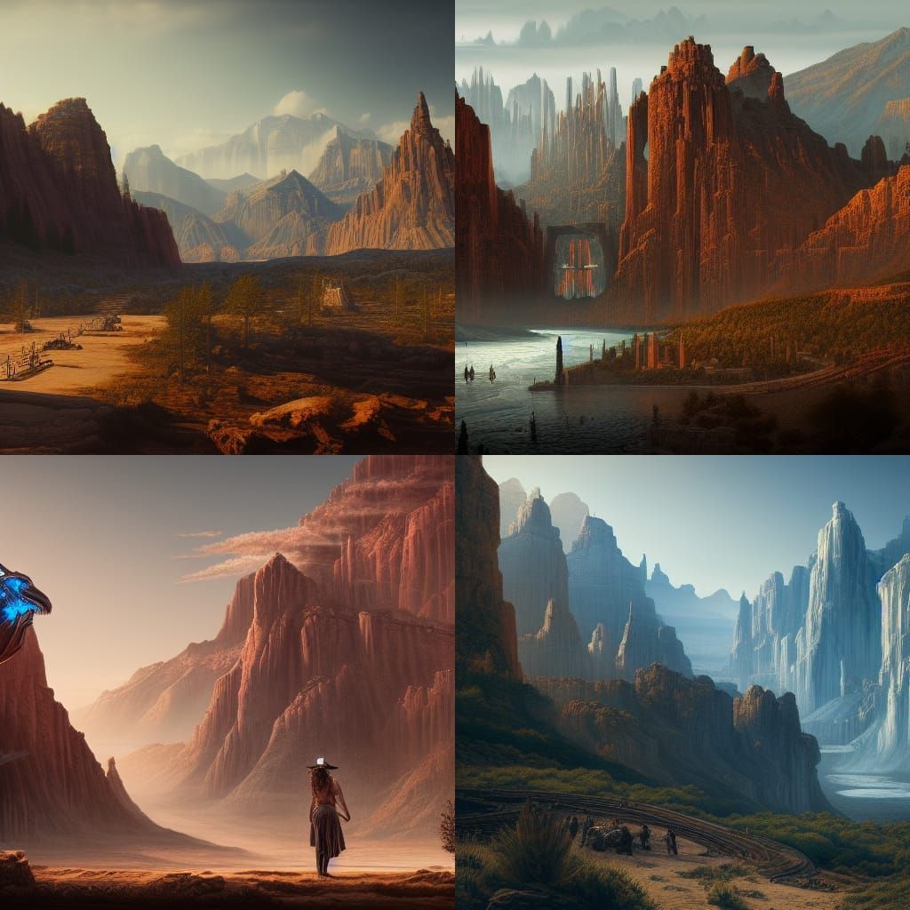 Westworld Matte Painting in Deep Color