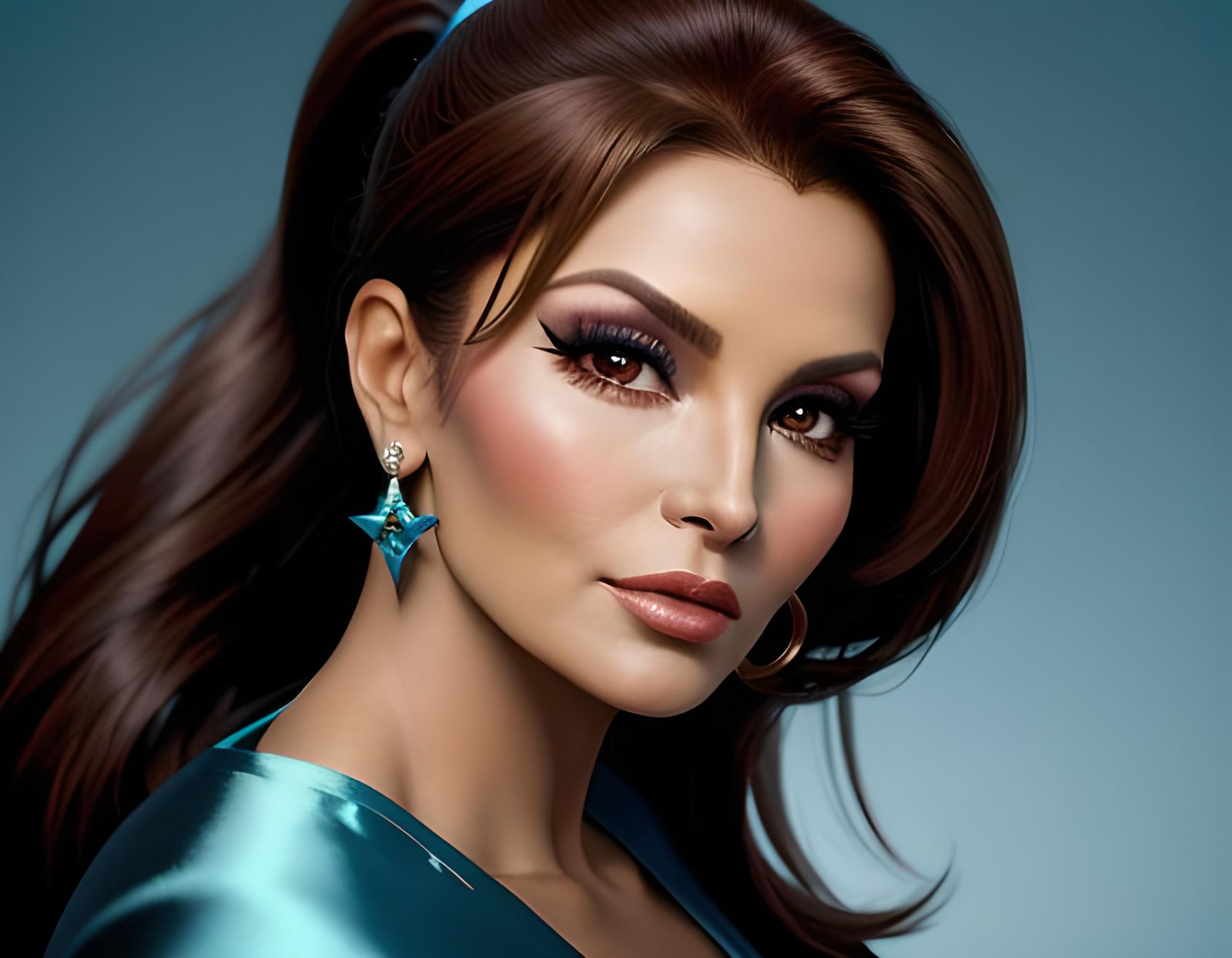 Raquel Welch Portrait in Chiaroscuro Style