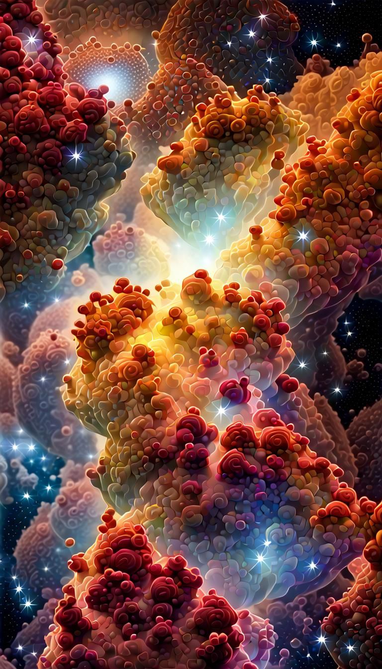 Biologically Reflective Stellar Formation as Digital Art