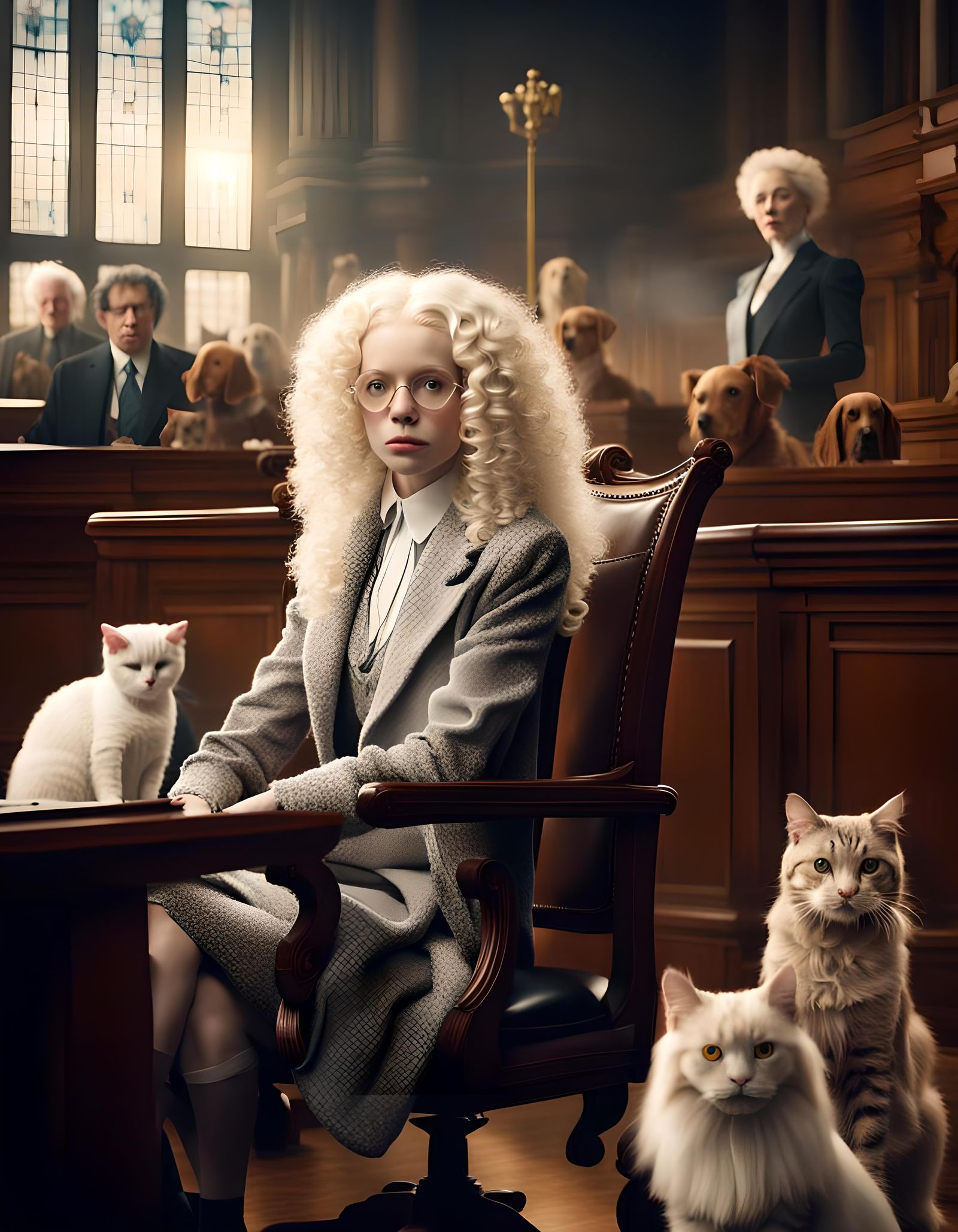 Albino Judge Presides Over Animal Court