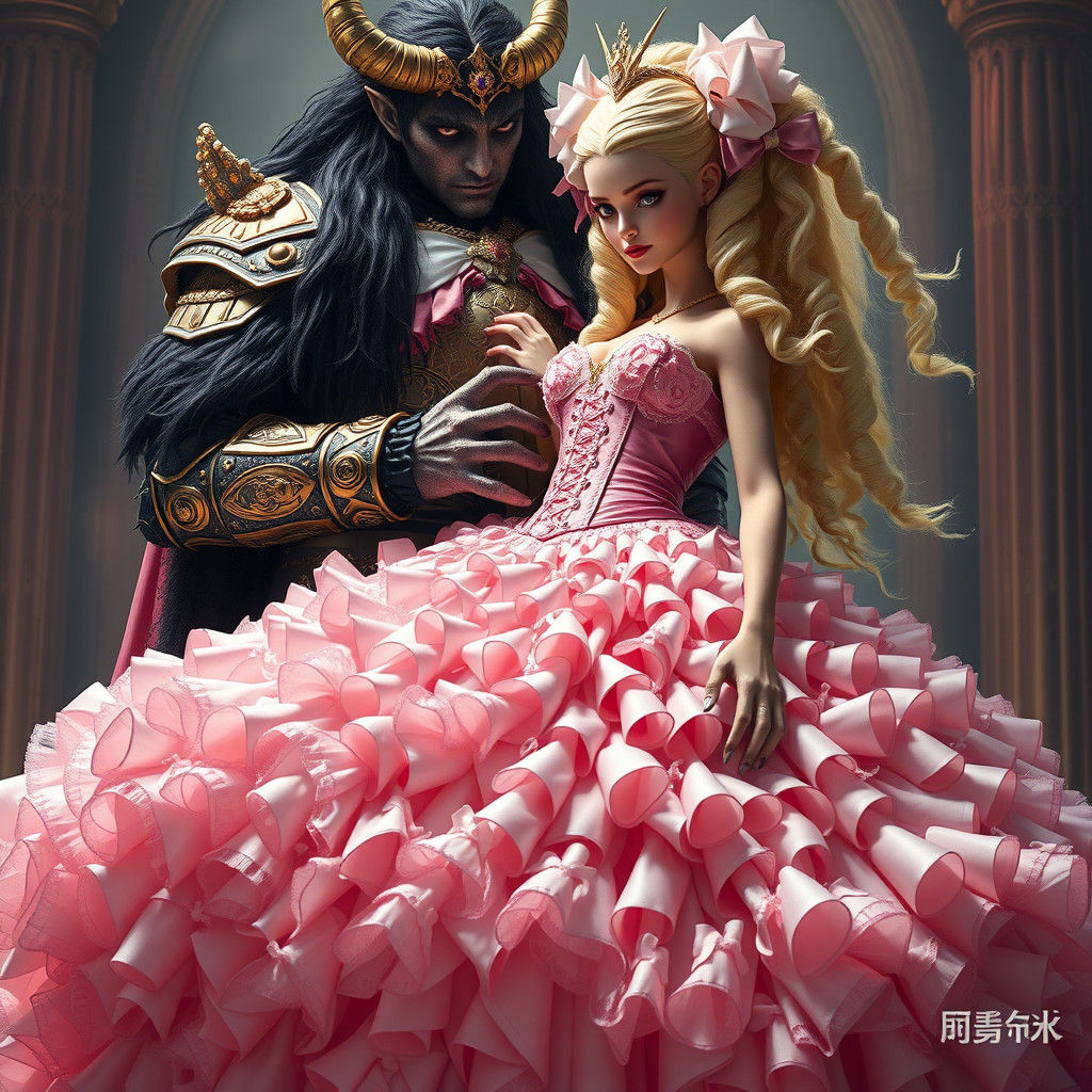 Demon King Dresses Princess in Opulent Gown