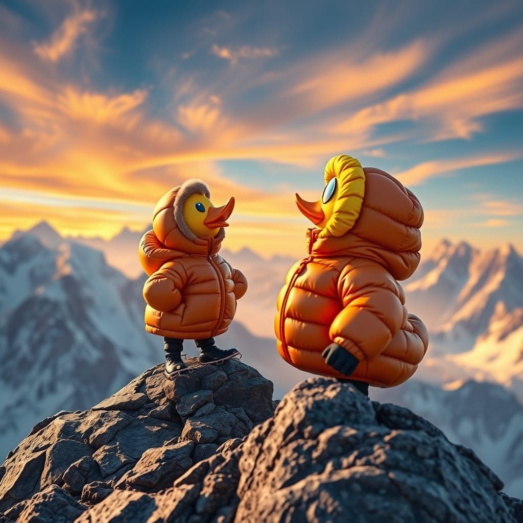 Rubber Duck Conquers Mount Everest in Epic Digital Art