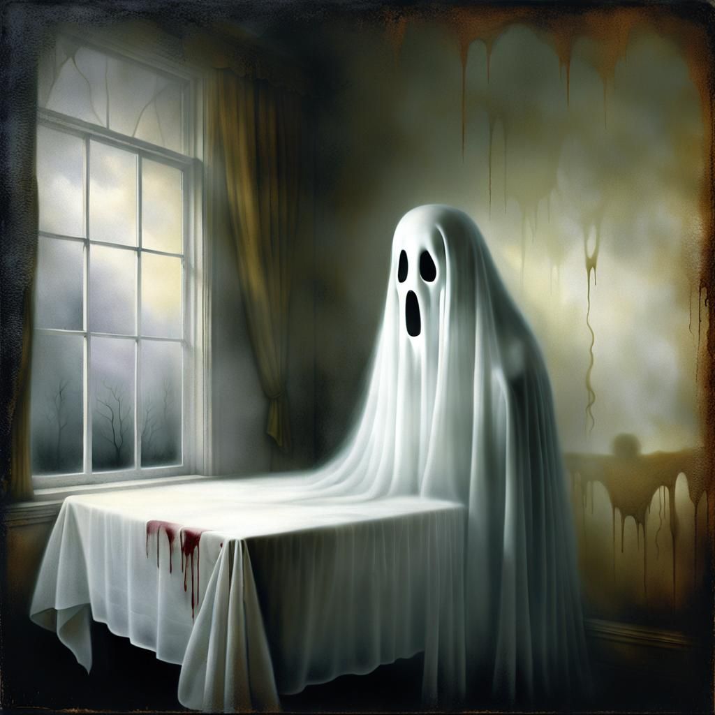 Eerie Ghost Peeks into Corporate Meeting