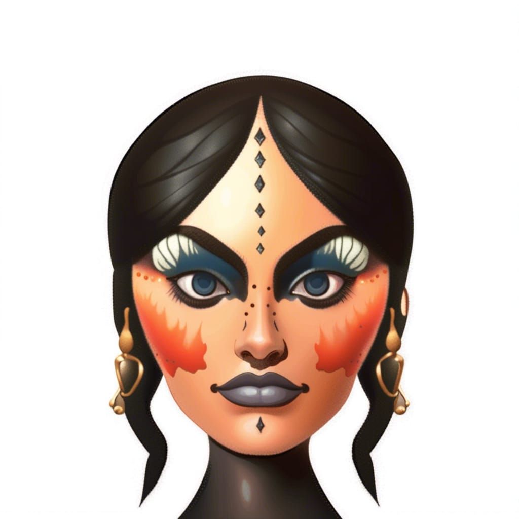 Spanish Woman in Detailed Matte Painting