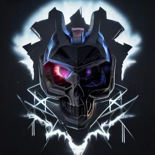 Flaming Porous Skull Digital Artwork