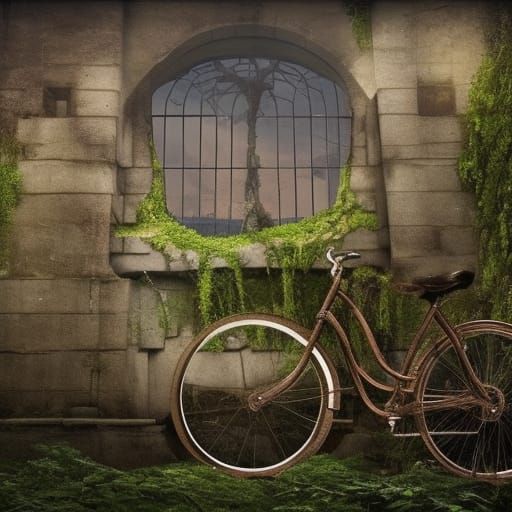 Vines Enshroud Objects in Dramatic Digital Painting