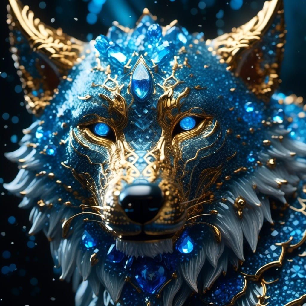 Bioluminiscent Crystal Wolf
