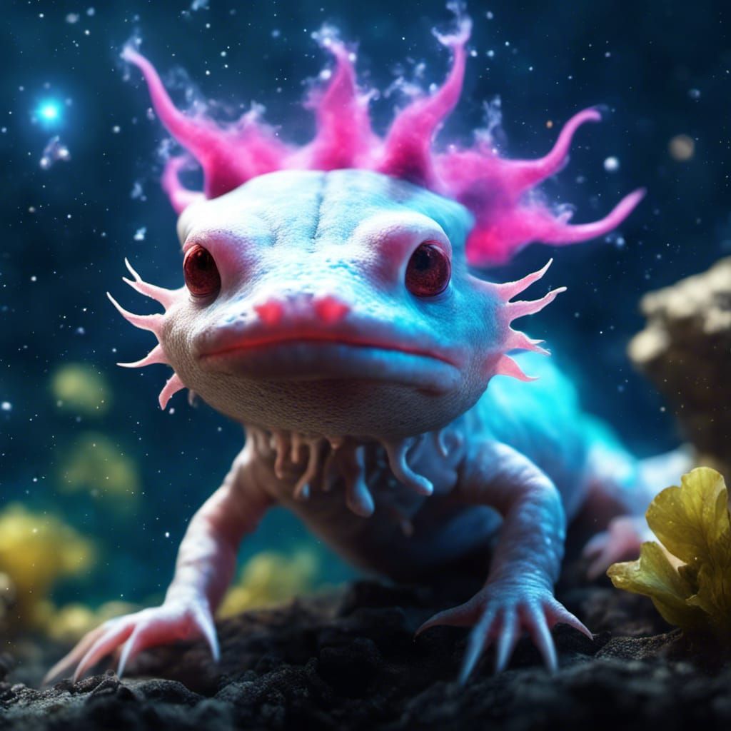 Axolotl Mage: Medieval Fantasy Meets Cosmic Energy
