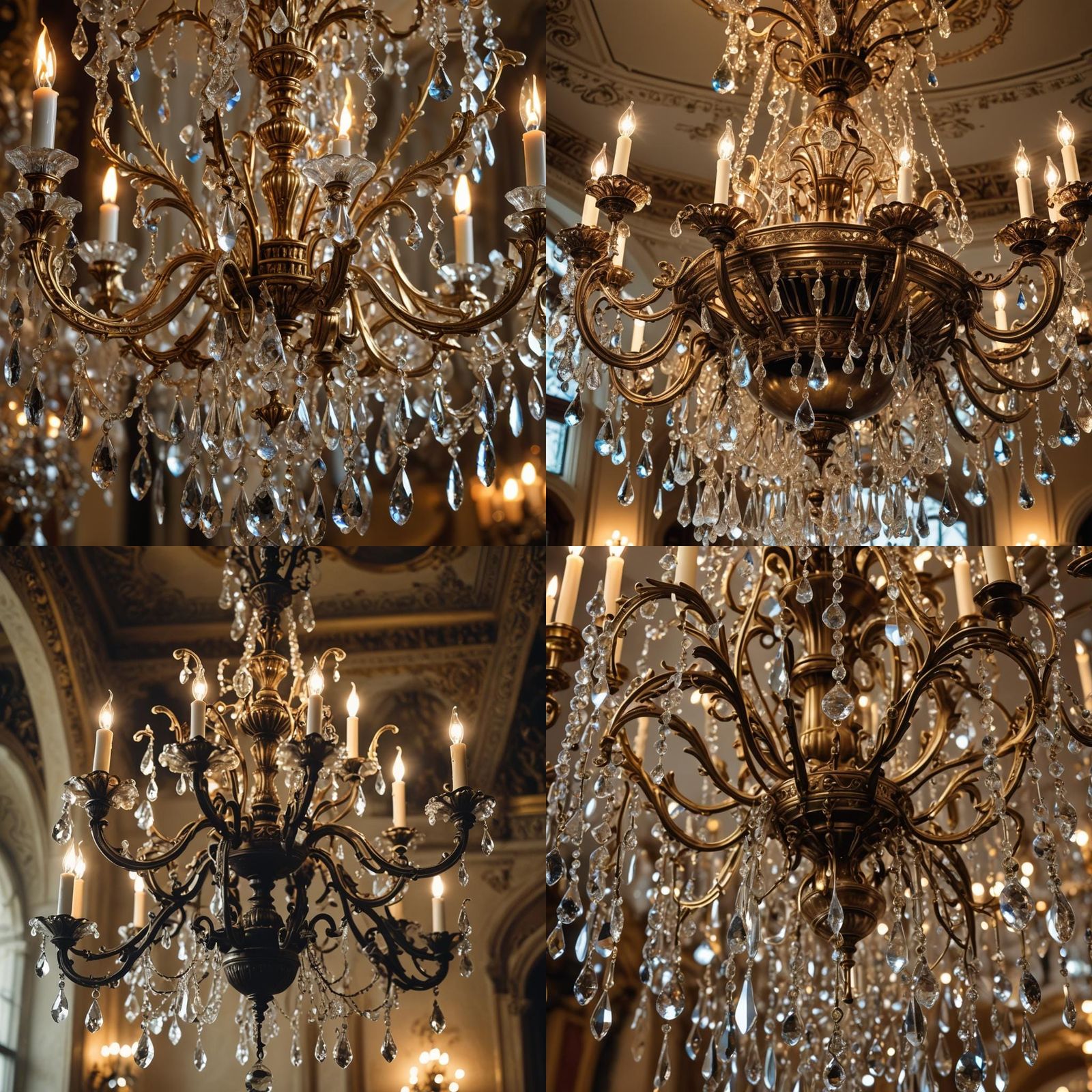 Stunning Chandelier Close-Up Photo
