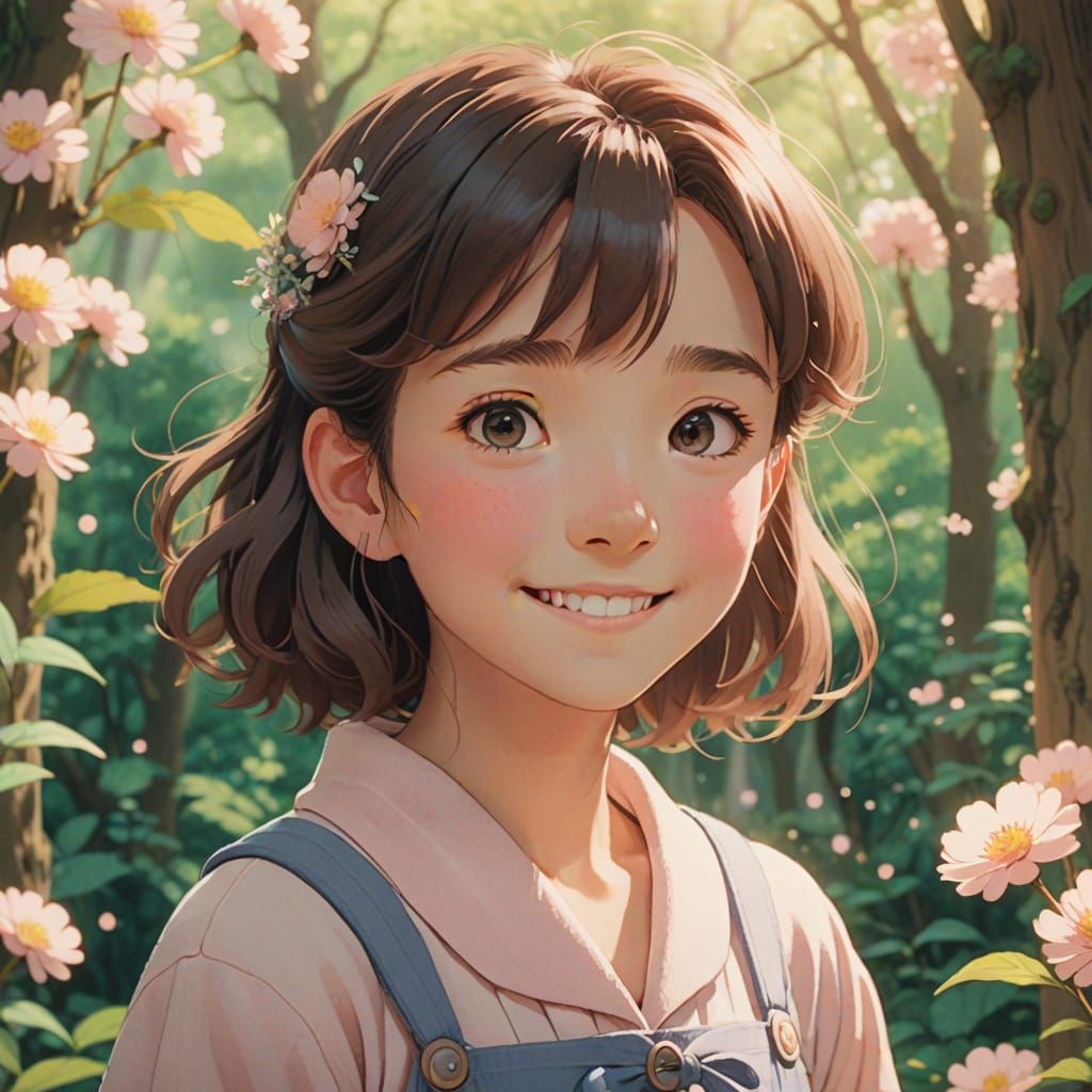 Studio Ghibli Anime Character in Soft Light