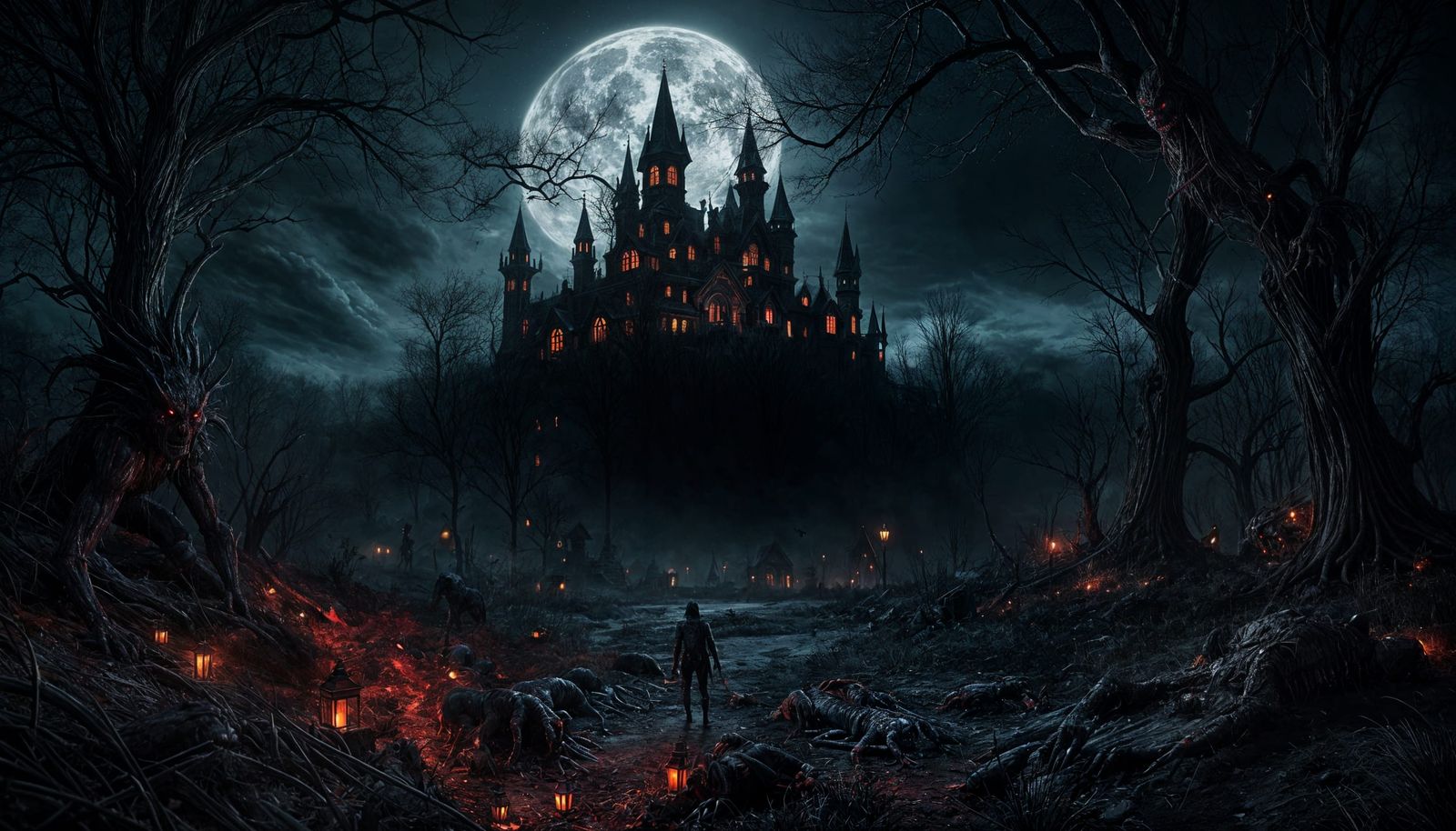 Midnight Horror Fantasy in Vibrant Colors